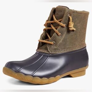 Sperry Women's Saltwater Snow Boot brown/olive size 11